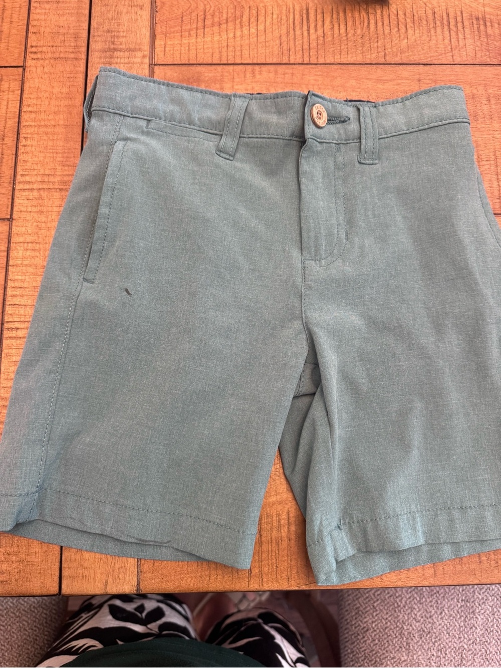Tailor Vintage Light blue Flat Front Linen Shorts